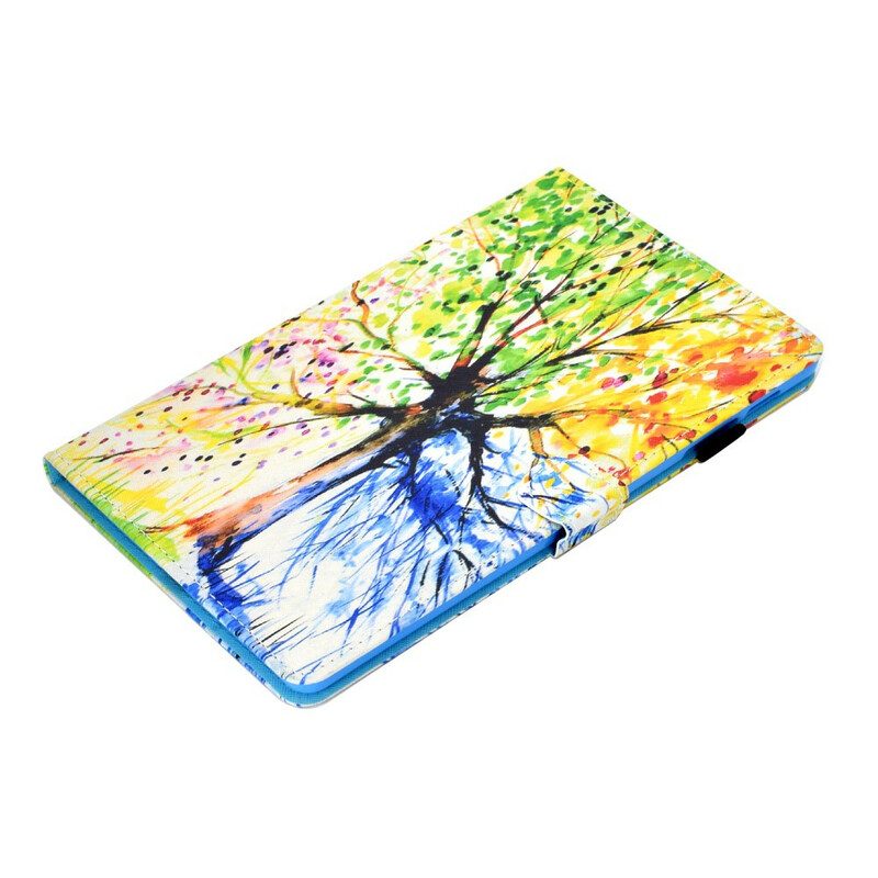 Lederhüllen Für Samsung Galaxy Tab S6 Lite Aquarellbaum