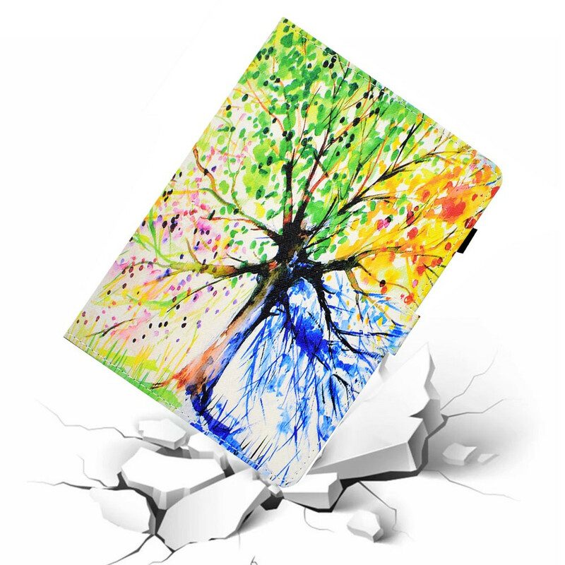 Lederhüllen Für Samsung Galaxy Tab S6 Lite Aquarellbaum