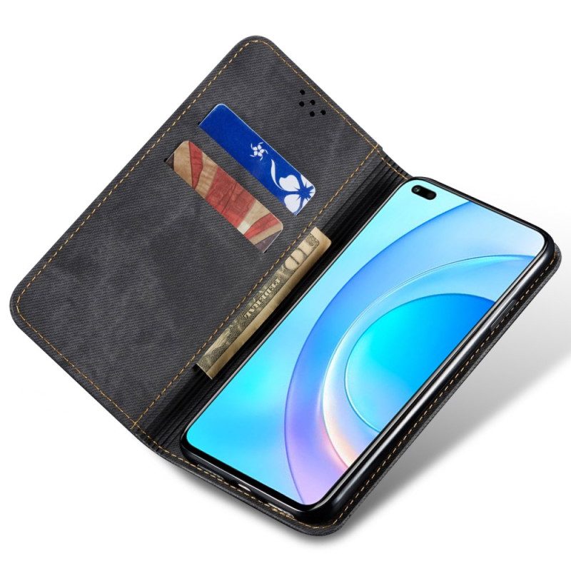 Flip Case Für Honor Magic 6 Pro Jeansstoff