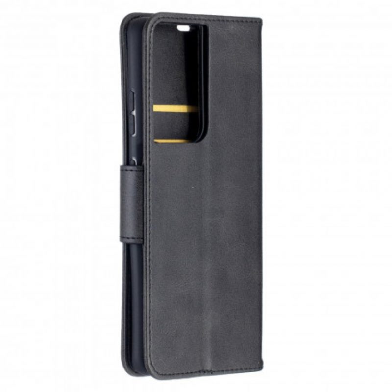 Flip Case Für Samsung Galaxy S21 Ultra 5G Flip Case Glatte Klappe Schräg