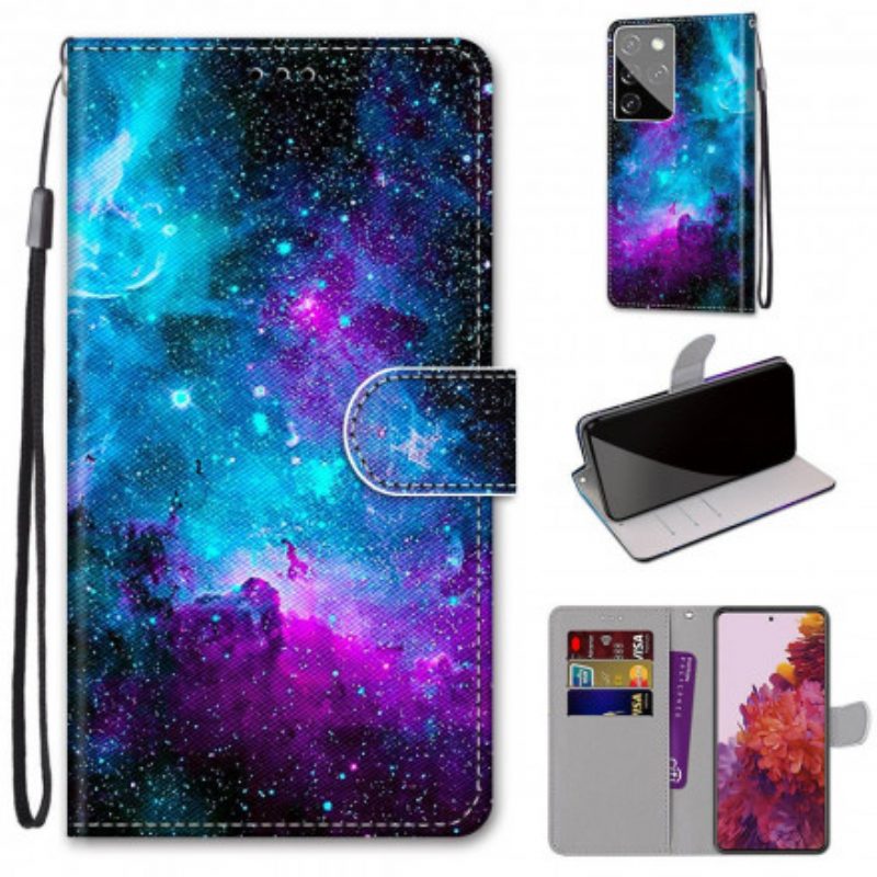 Flip Case Für Samsung Galaxy S21 Ultra 5G Kosmischer Himmel