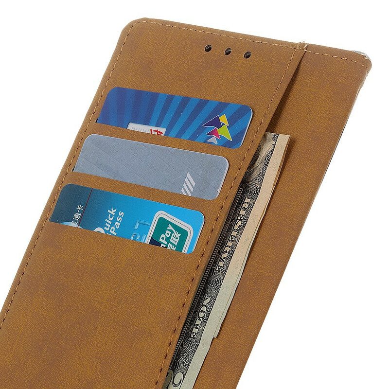 Flip Case Für Samsung Galaxy S21 Ultra 5G Schlichtes Kunstleder