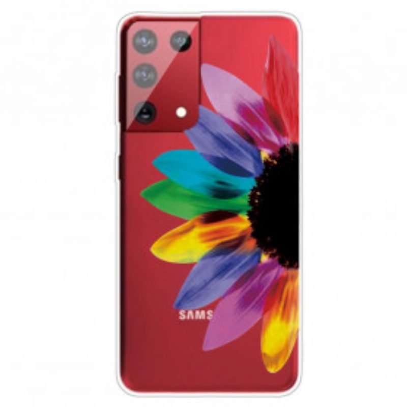 Hülle Für Samsung Galaxy S21 Ultra 5G Bunte Blume