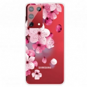 Hülle Für Samsung Galaxy S21 Ultra 5G Kleine Rosa Blumen