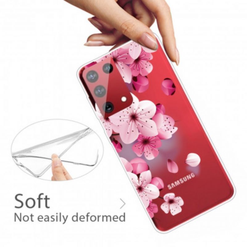 Hülle Für Samsung Galaxy S21 Ultra 5G Kleine Rosa Blumen