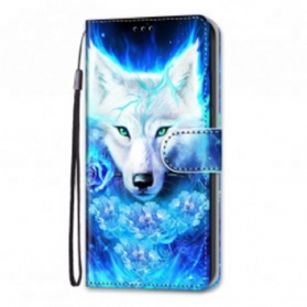 Lederhüllen Für Samsung Galaxy S21 Ultra 5G Magischer Wolf