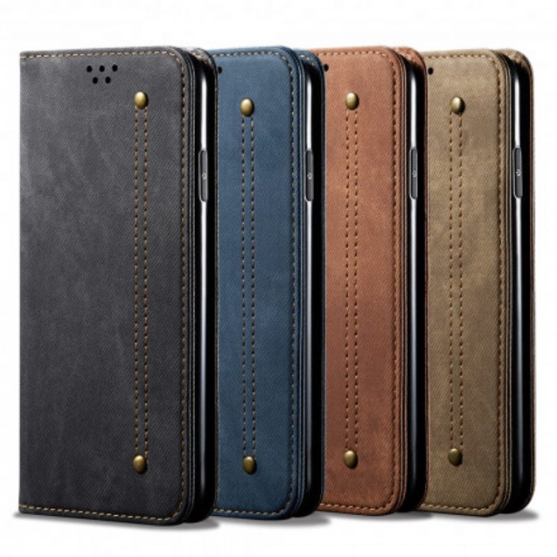 Schutzhülle Für Samsung Galaxy S21 Ultra 5G Flip Case Denim-stoff