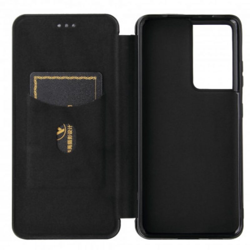 Schutzhülle Für Samsung Galaxy S21 Ultra 5G Flip Case Kohlefaser