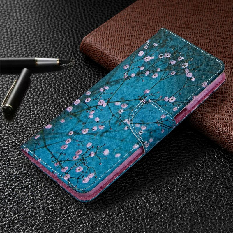 Flip Case Für Xiaomi Redmi Note 9S / 9 Pro Blühender Baum