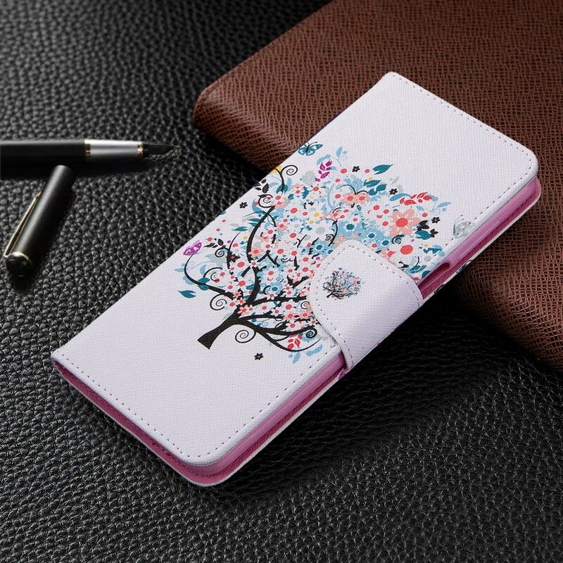 Flip Case Für Xiaomi Redmi Note 9S / 9 Pro Geblümter Baum