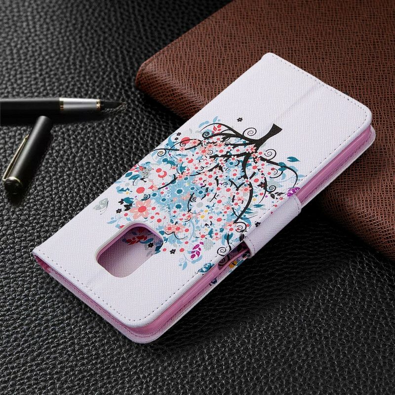 Flip Case Für Xiaomi Redmi Note 9S / 9 Pro Geblümter Baum