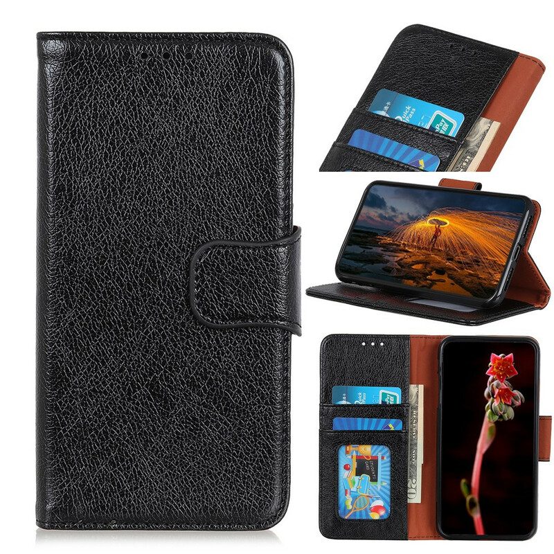 Flip Case Für Xiaomi Redmi Note 9S / 9 Pro Gespaltenes Nappaleder