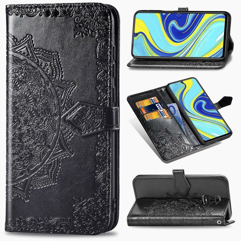 Flip Case Für Xiaomi Redmi Note 9S / 9 Pro Mandala-mittelalter