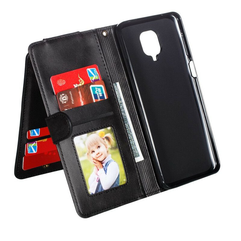 Flip Case Für Xiaomi Redmi Note 9S / 9 Pro Mit Kordel Lanyard-auftritte