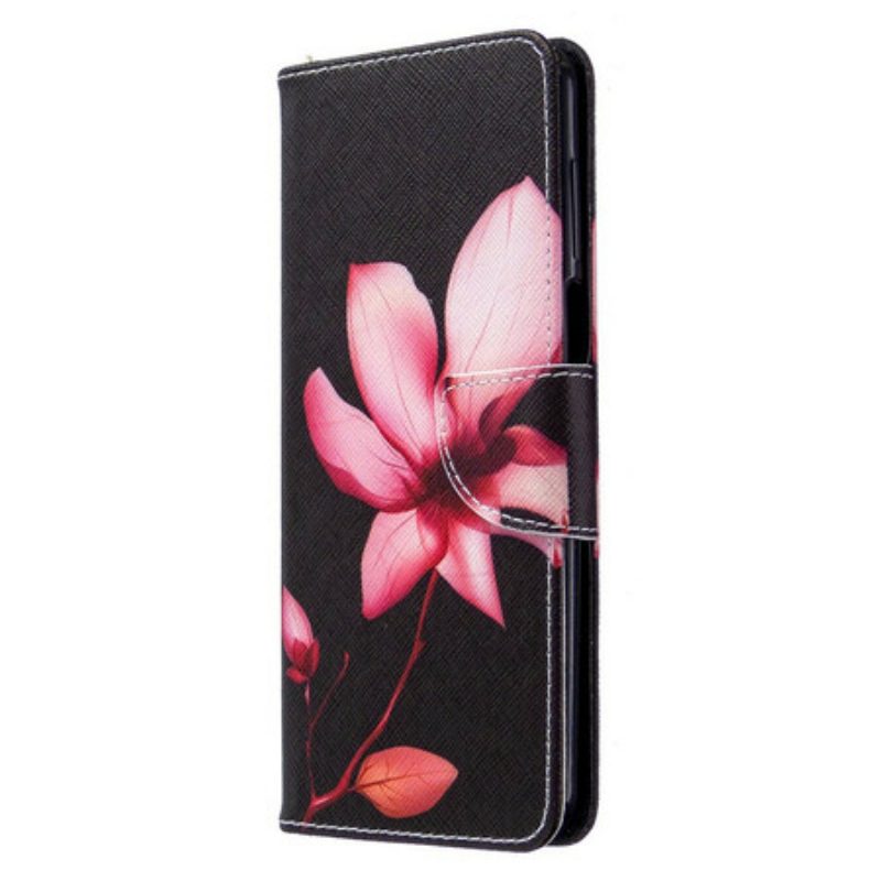 Flip Case Für Xiaomi Redmi Note 9S / 9 Pro Pinke Blume