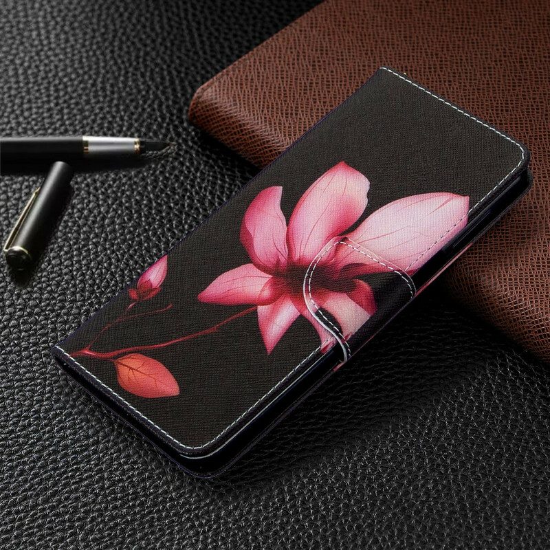 Flip Case Für Xiaomi Redmi Note 9S / 9 Pro Pinke Blume