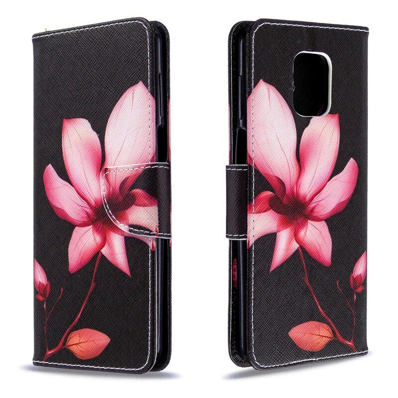 Flip Case Für Xiaomi Redmi Note 9S / 9 Pro Pinke Blume