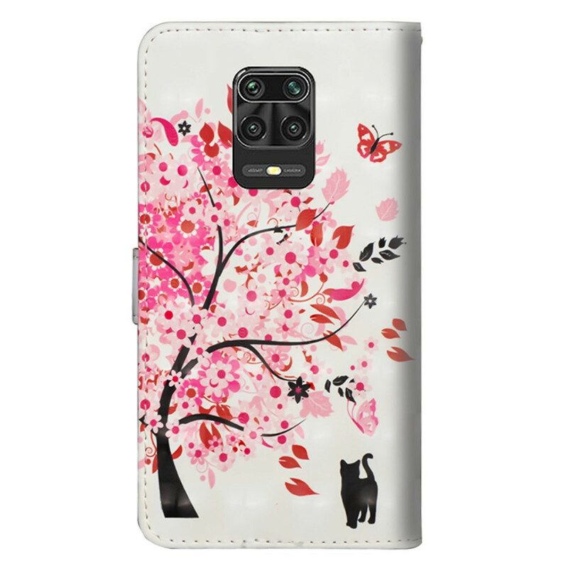 Flip Case Für Xiaomi Redmi Note 9S / 9 Pro Rosa Baum