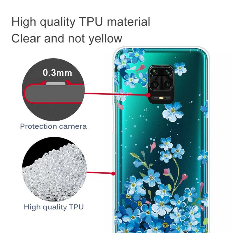 Handyhülle Für Xiaomi Redmi Note 9S / 9 Pro Blaue Blumen