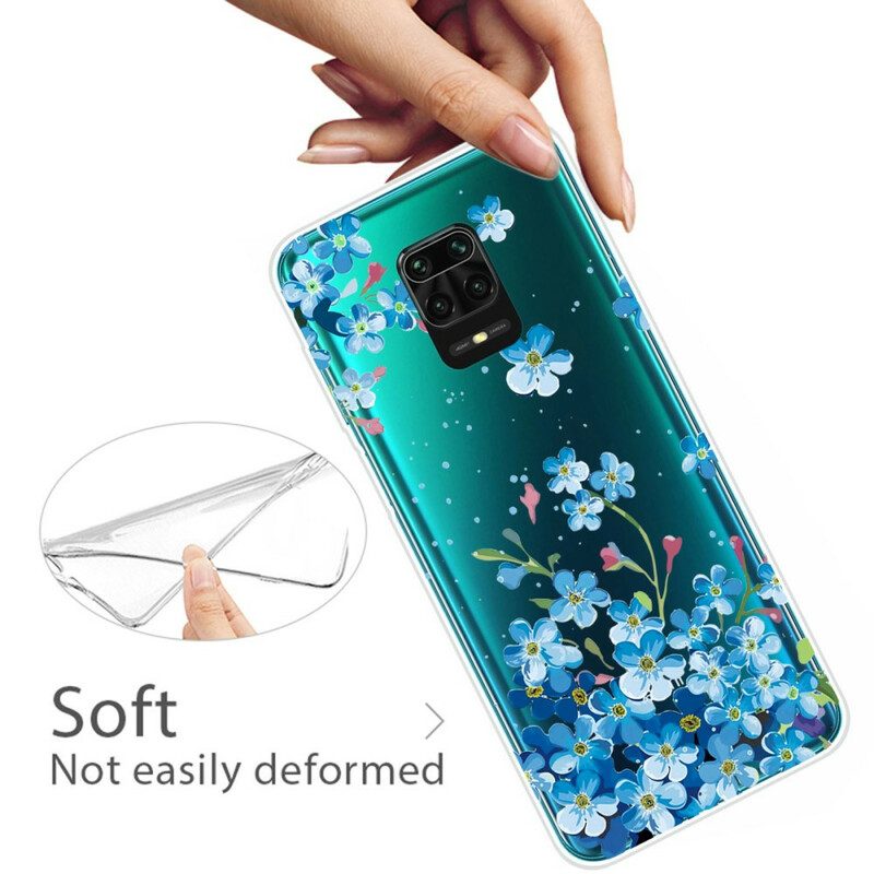 Handyhülle Für Xiaomi Redmi Note 9S / 9 Pro Blaue Blumen