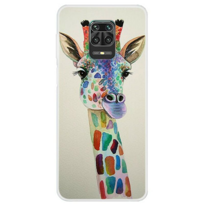 Handyhülle Für Xiaomi Redmi Note 9S / 9 Pro Bunte Giraffe