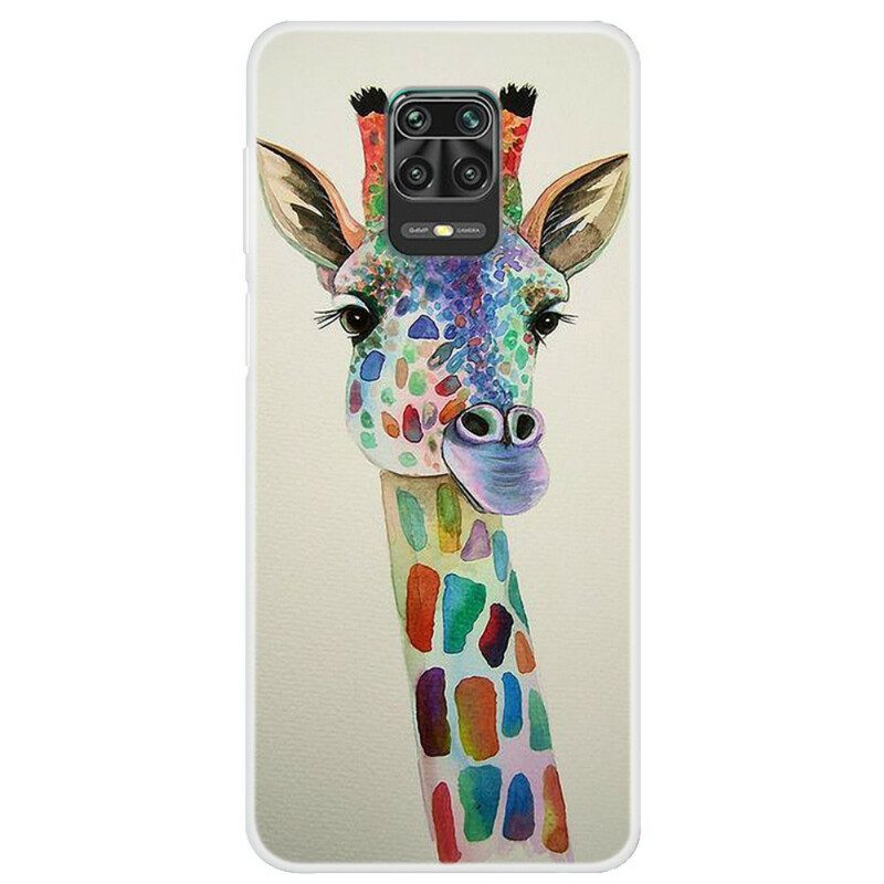 Handyhülle Für Xiaomi Redmi Note 9S / 9 Pro Bunte Giraffe