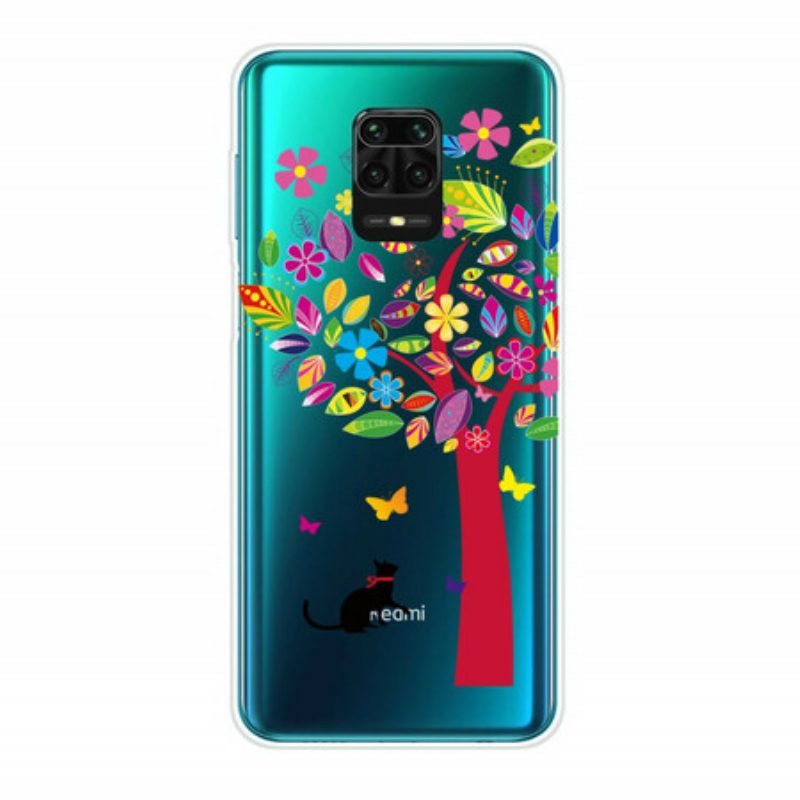 Hülle Für Xiaomi Redmi Note 9S / 9 Pro Katze Unter Dem Bunten Baum