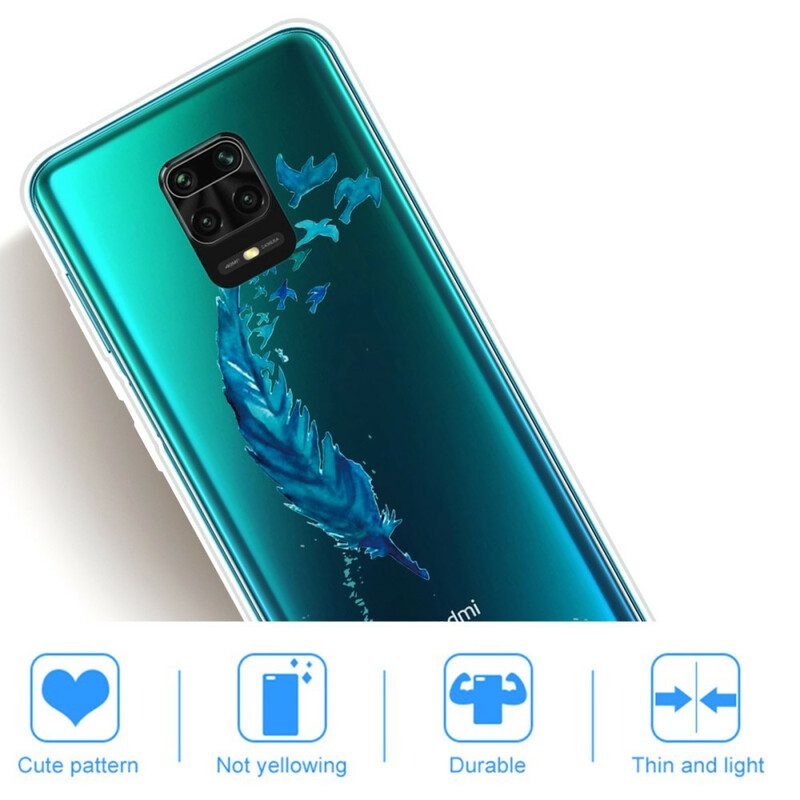 Hülle Für Xiaomi Redmi Note 9S / 9 Pro Wunderschöne Blaue Feder