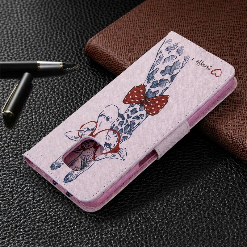 Lederhüllen Für Xiaomi Redmi Note 9S / 9 Pro Kluge Giraffe