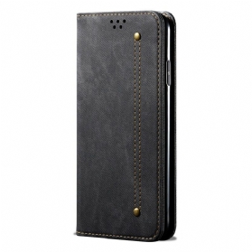 Schutzhülle Für Xiaomi Redmi Note 9S / 9 Pro Flip Case Denim-stoff