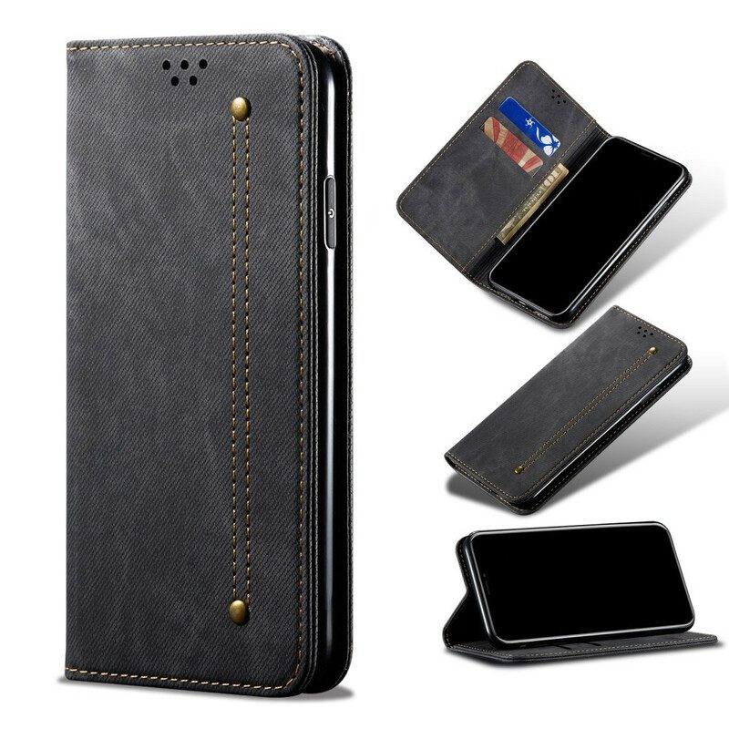 Schutzhülle Für Xiaomi Redmi Note 9S / 9 Pro Flip Case Denim-stoff