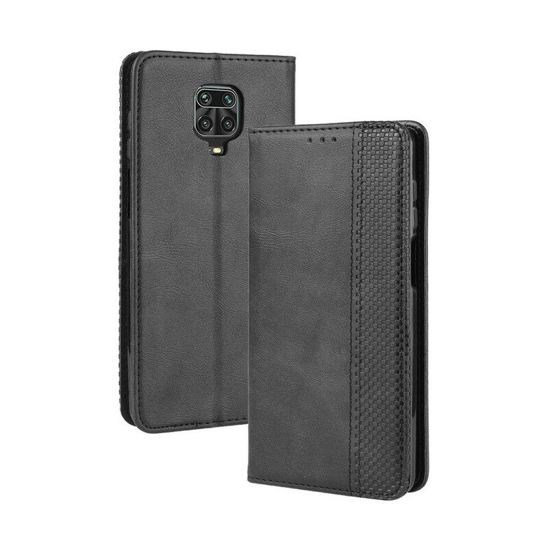 Schutzhülle Für Xiaomi Redmi Note 9S / 9 Pro Flip Case Stilisierter Vintage-ledereffekt