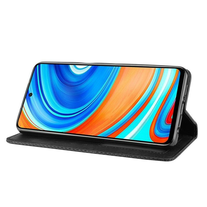 Schutzhülle Für Xiaomi Redmi Note 9S / 9 Pro Flip Case Stilisierter Vintage-ledereffekt