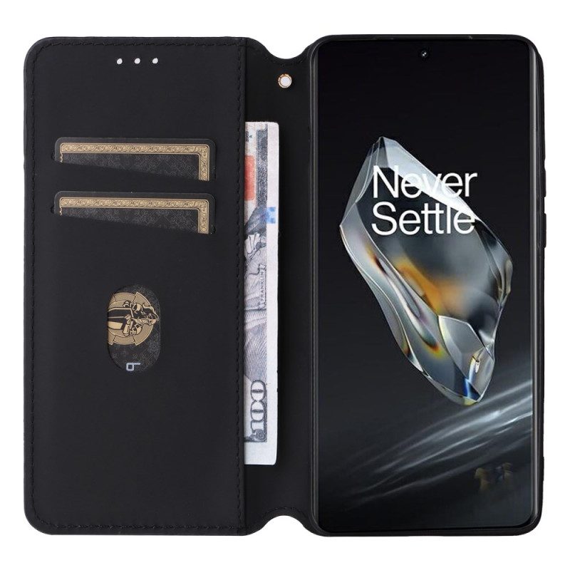 Flip Case Für Oneplus 12r Rautenmuster