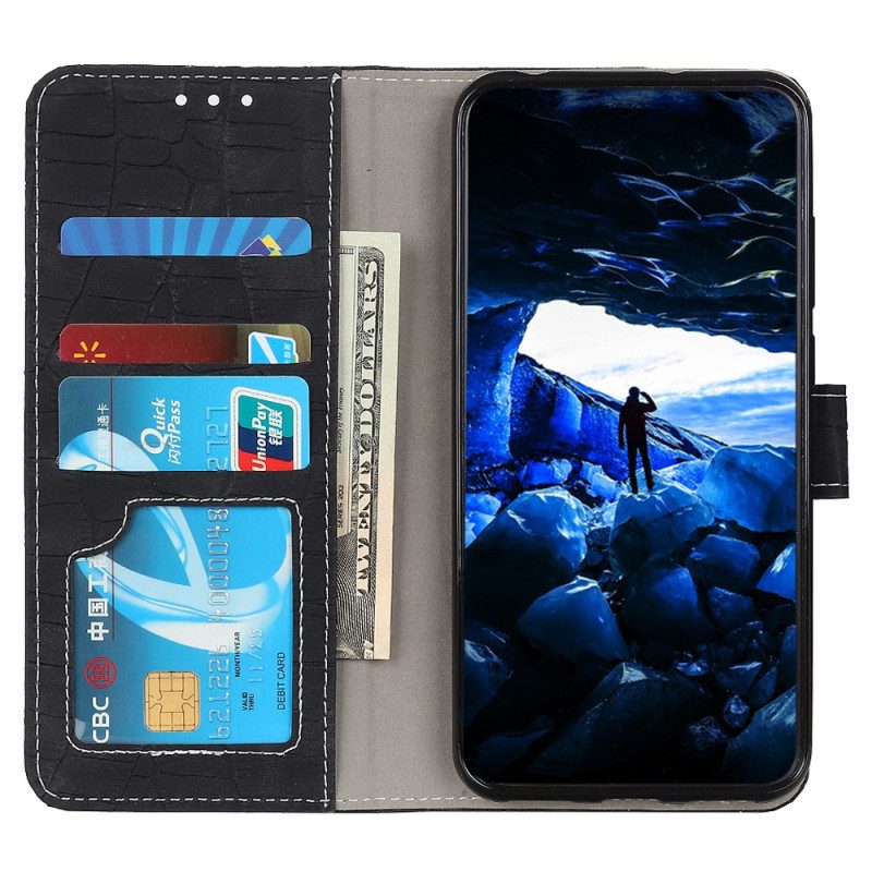 Flip Case Für Honor Magic 5 Lite Krokodilleder-stil