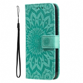 Flip Case Für Honor Magic 5 Lite Mandala-sonne Mit Schlüsselband