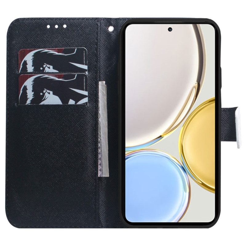 Flip Case Für Honor Magic 5 Lite Mit Kordel Riemchen-welpen-traum