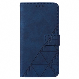 Flip Case Für Samsung Galaxy A14 / A14 5G Dreiecke Mit Lanyard