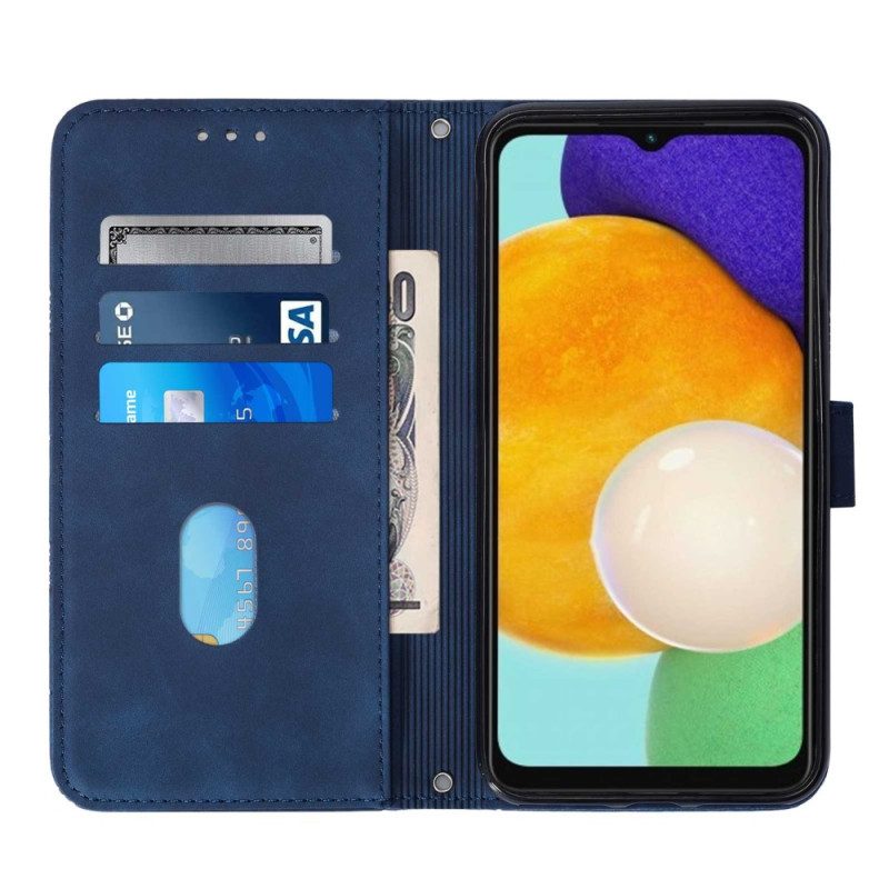 Flip Case Für Samsung Galaxy A14 / A14 5G Dreiecke Mit Lanyard