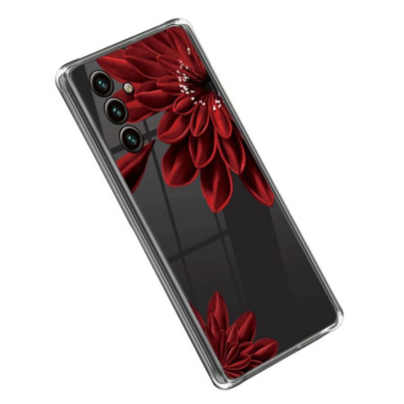 Hülle Für Samsung Galaxy A14 / A14 5G Nahtlose Rote Blume