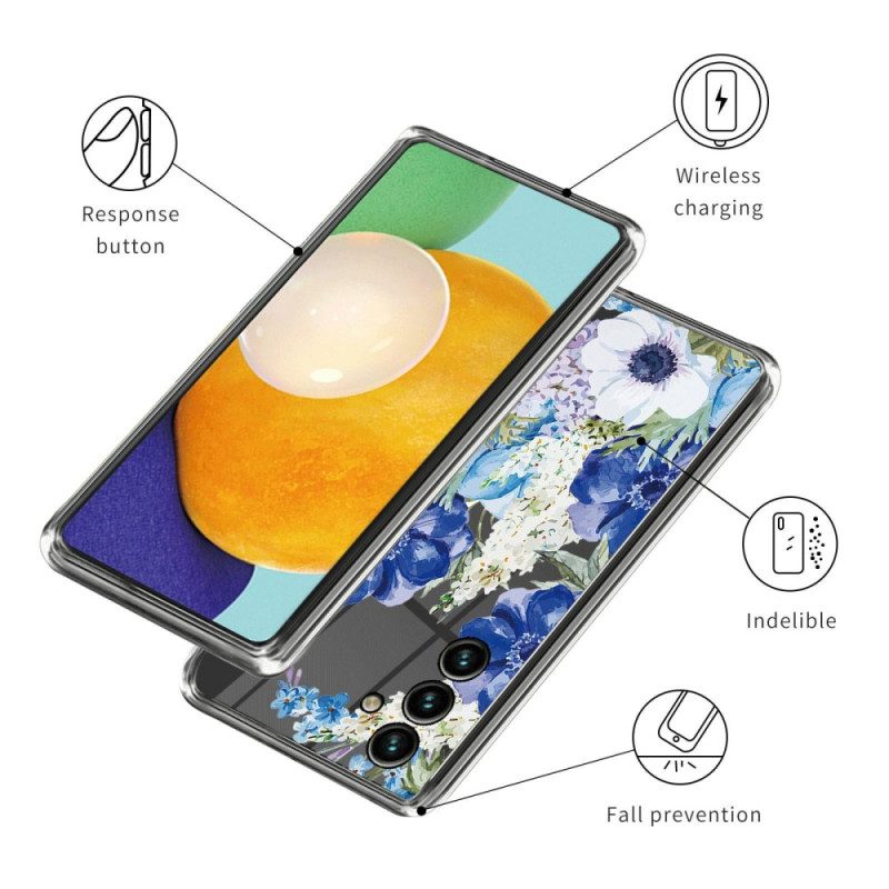 Hülle Für Samsung Galaxy A14 / A14 5G Pflanzlich Transparent