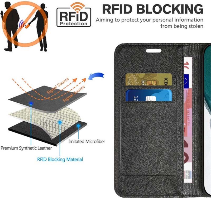 Schutzhülle Für Samsung Galaxy A14 / A14 5G Flip Case Rfid-diamanten