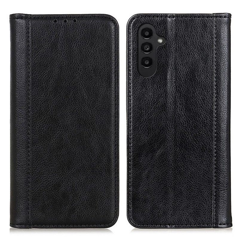 Schutzhülle Für Samsung Galaxy A14 / A14 5G Flip Case Stilvolles Spaltleder