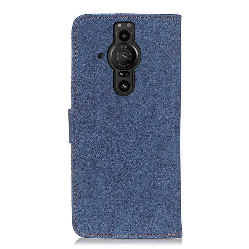 Flip Case Für Sony Xperia Pro-I Khazneh Retro Spaltleder