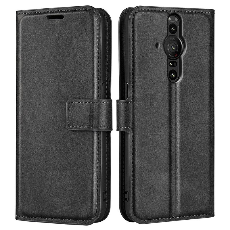 Flip Case Für Sony Xperia Pro-I Kunstleder Slim