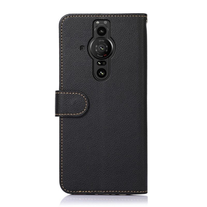 Flip Case Für Sony Xperia Pro-I Rfid-khazneh Im Litschi-stil