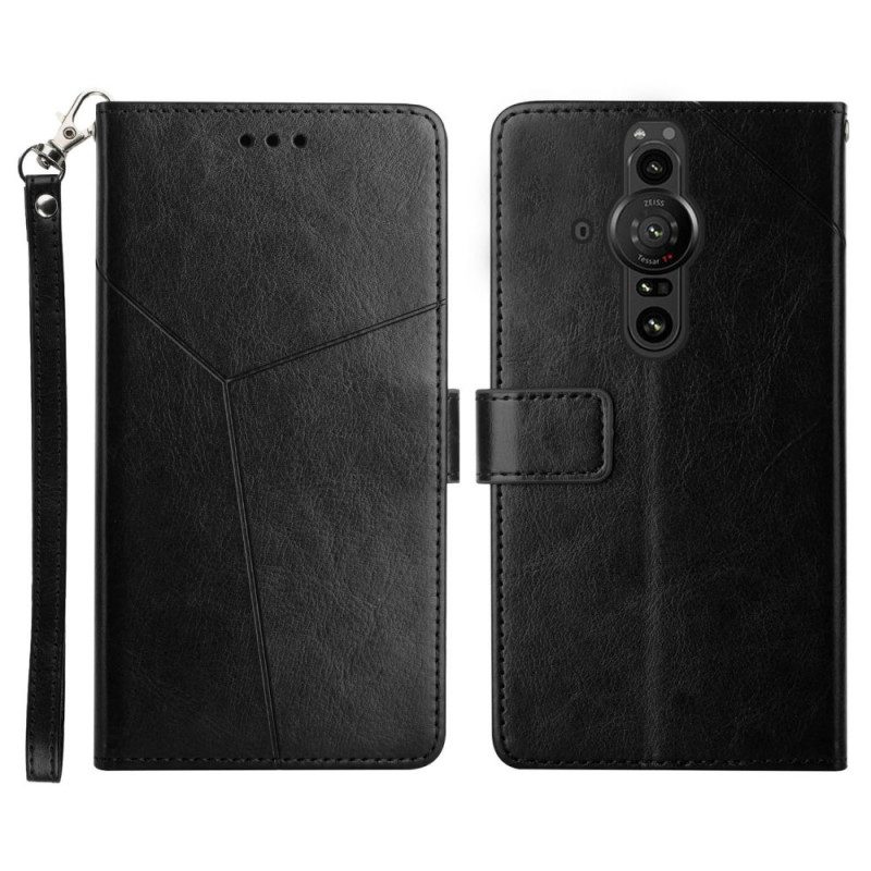 Flip Case Für Sony Xperia Pro-I Stil Leder Geo Y Design