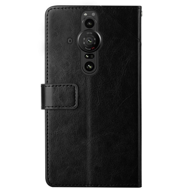 Flip Case Für Sony Xperia Pro-I Stil Leder Geo Y Design