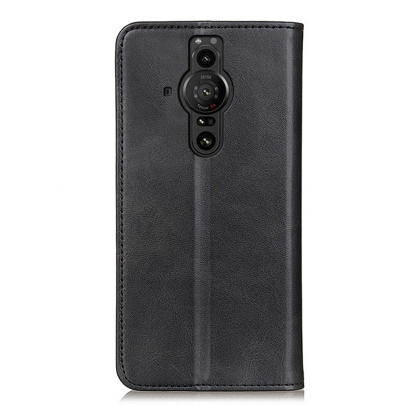 Schutzhülle Für Sony Xperia Pro-I Flip Case Elegantes Spaltleder