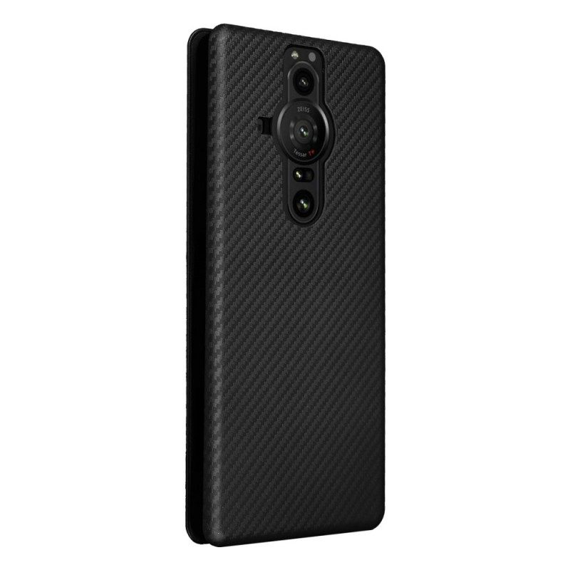 Schutzhülle Für Sony Xperia Pro-I Flip Case Kohlefaser